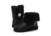 UGG BAILEY BUTTON BOOT LEATHER BLING BLACK/METALLIC - Фото 2