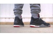 Баскетбольные кроссовки Nike Air Jordan Retro IV Black cement - Фото 5