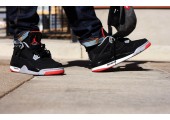 Баскетбольные кроссовки Nike Air Jordan Retro IV Black cement - Фото 4