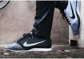 Кроссовки Nike Flyknit Racer Black/White - Фото 1
