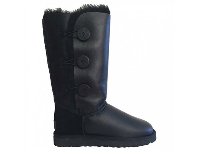 UGG Bailey Button Triplet II Leather Black